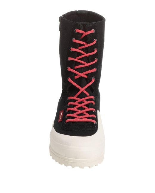 PAURA x SUPERGA Black Ankle Boots for men