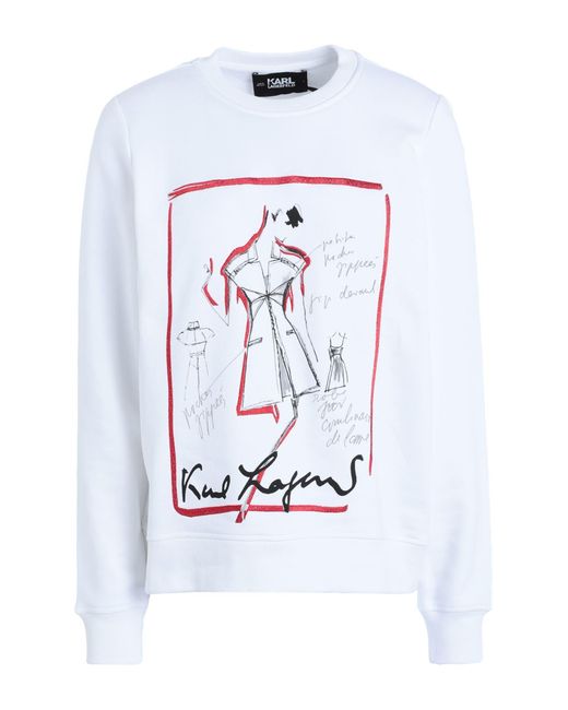 Karl Lagerfeld White Karl Series Graphic-print Sweatshirt