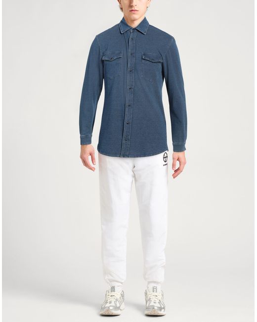 Camicia Jeans di Kaos in Blue da Uomo