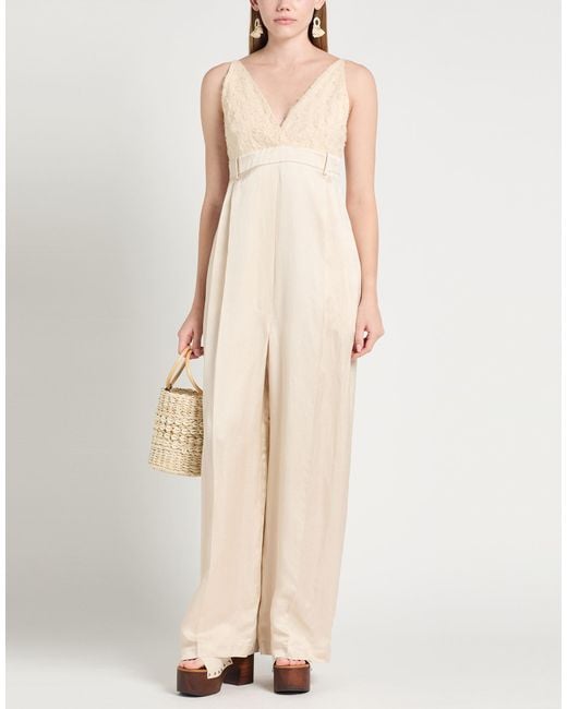 Alysi Natural Jumpsuit Viscose, Linen, Polyester