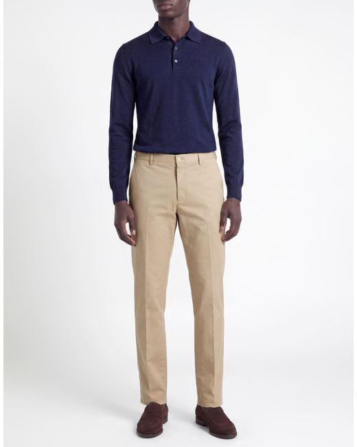 Incotex Natural Pants Cotton, Elastane for men