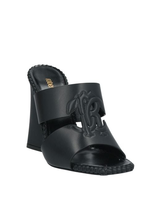 Roberto Cavalli Black Sandals Leather