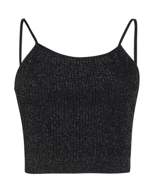 Peserico Black Top Viscose, Polyester, Metal Fiber