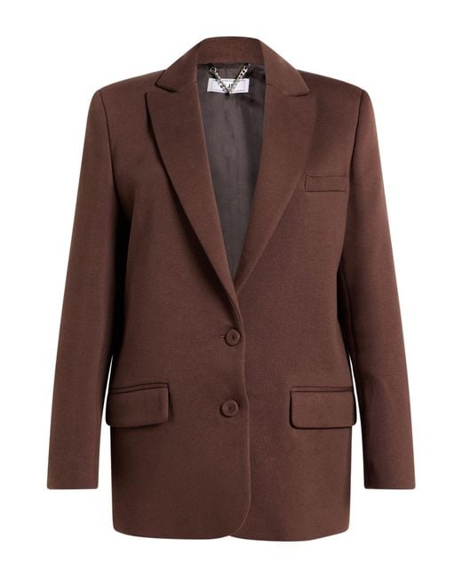 Jijil Brown Chocolate Blazer Cotton, Polyester