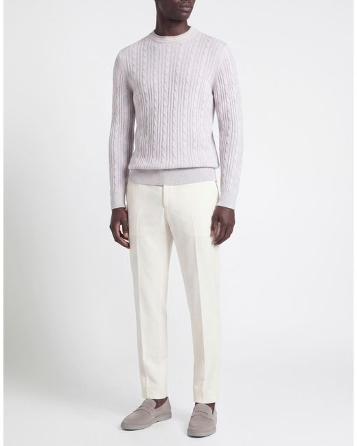 Eleventy White Platinum Light Sweater Cashmere for men