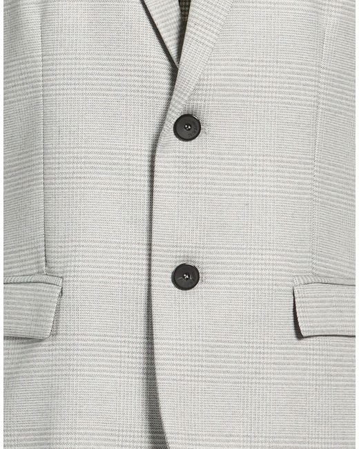 Imperial Gray Blazer Polyester, Viscose, Elastane for men
