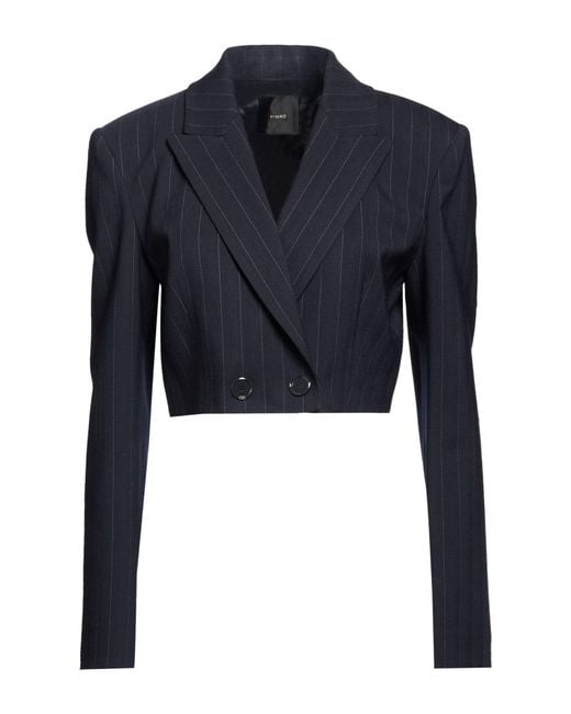 Pinko Blue Midnight Blazer Polyester, Wool, Elastane