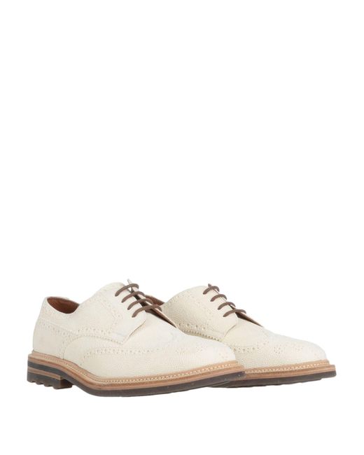 Brunello Cucinelli White Lace-up Shoes for men
