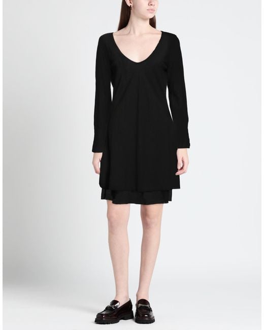 European Culture Black Mini Dress
