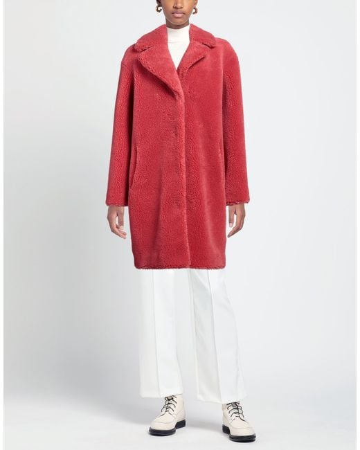 Stand Studio Red Teddy Coat