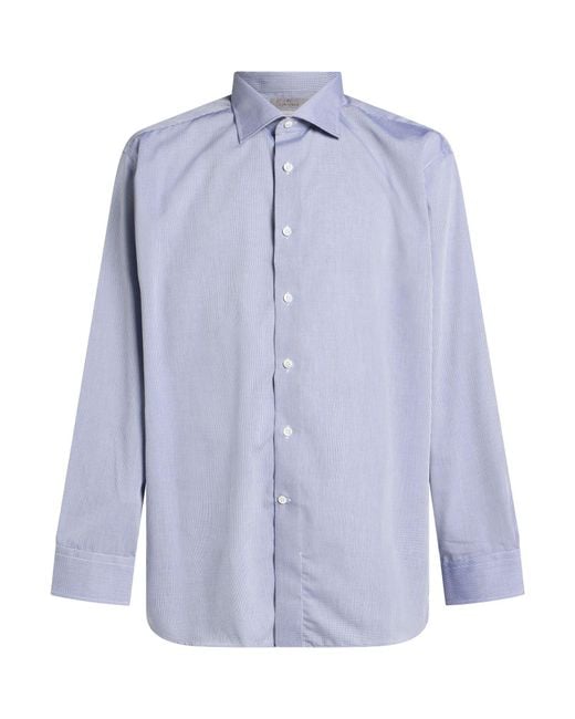 Canali Blue Shirt Cotton for men