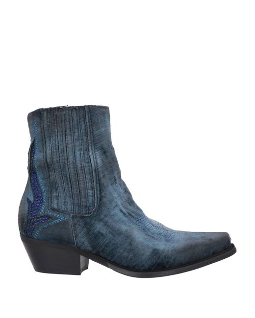 Zoe Blue Ankle Boots