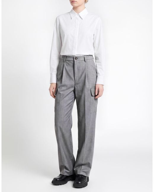 Mason's Gray Pants Polyester, Virgin Wool, Viscose, Elastane