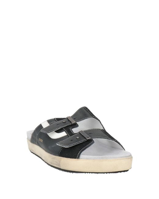 HIDNANDER Black Sandals Leather for men