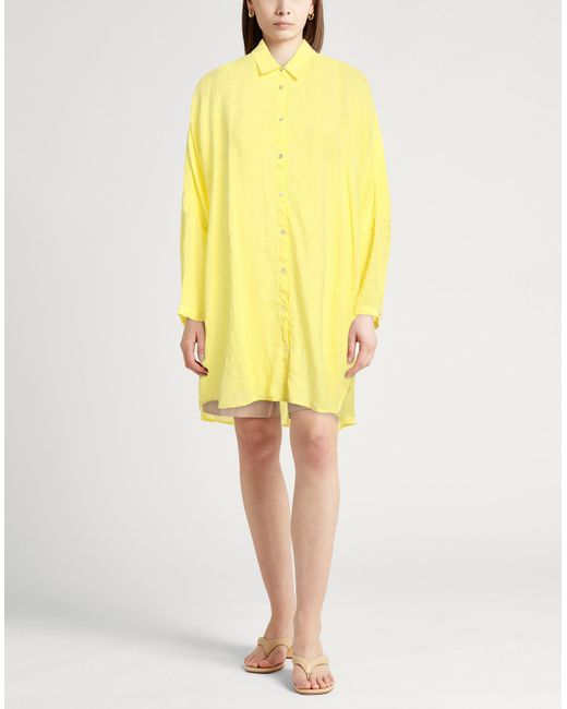 Camicia di 120% Lino in Yellow