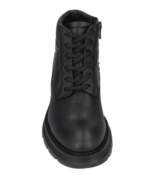 MICH SIMON Black Ankle Boots Leather for men