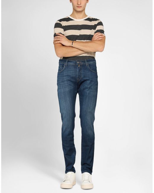 Incotex Blue Denim Trousers for men