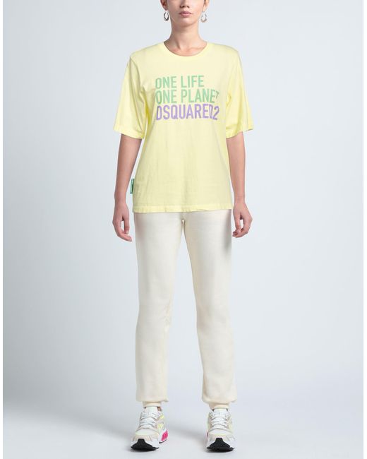 DSquared² Yellow T-Shirt Cotton