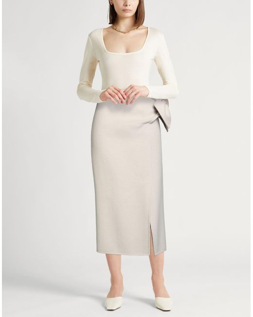 Max Mara Natural Midi Skirt Virgin Wool, Cashmere