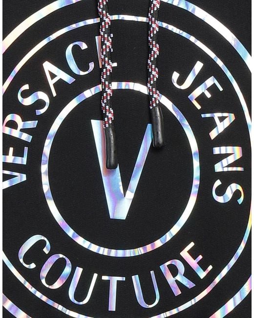 Versace Jeans Couture Black Sweatshirt Cotton, Elastane for men