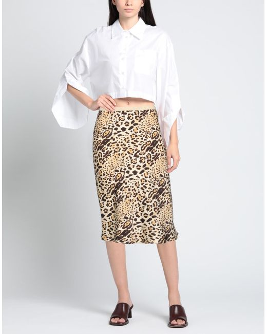 Anine Bing Natural Midi Skirt