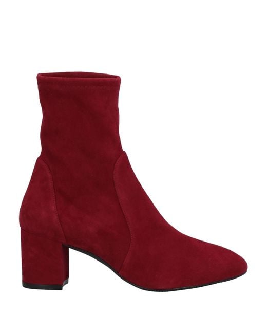 Stuart Weitzman Red Ankle Boots