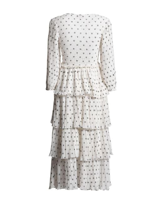 Ganni White Midi Dress