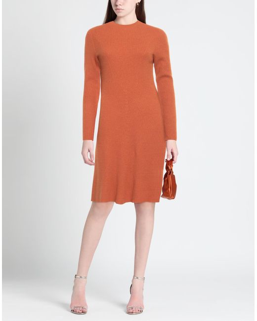 Stefanel Orange Midi Dress