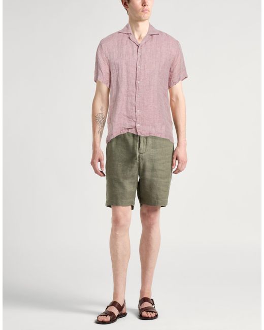 Crossley White Antique Rose Shirt Linen for men