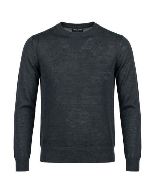 Pullover Roberto Collina en coloris Blue