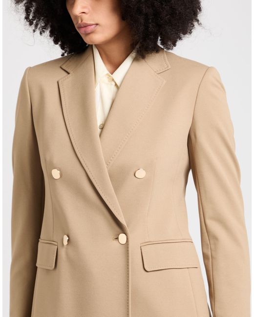 Max Mara Natural Sand Blazer Viscose, Polyamide, Elastane