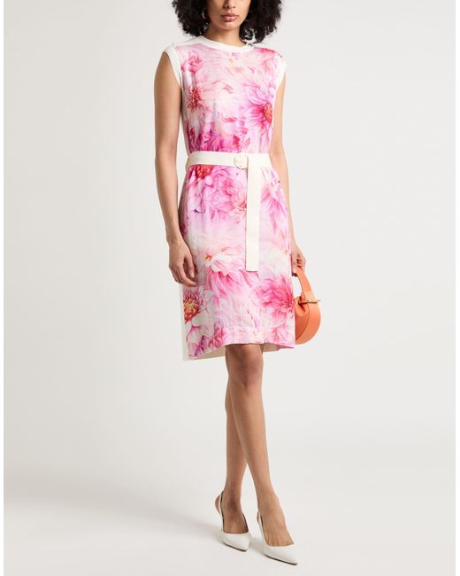 strapless open back dress Peach Rose Print Mini Dress main image 1