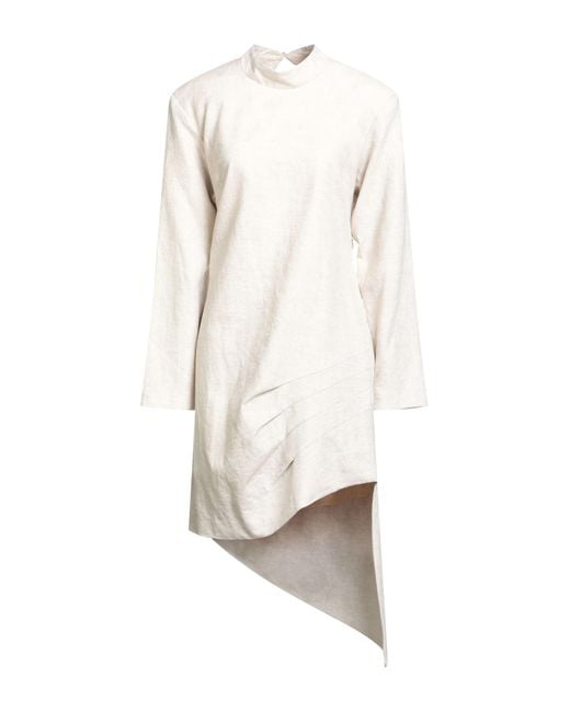 LA SEMAINE Paris White Midi Dress Linen