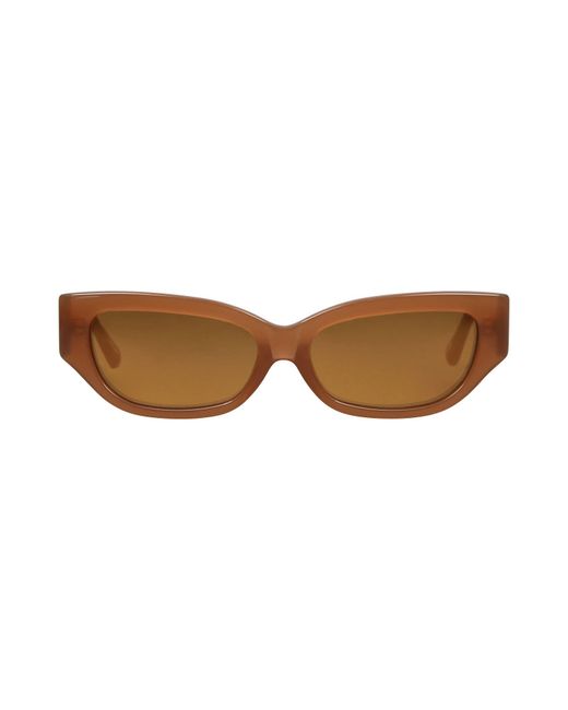The Attico x Linda Farrow Brown Sunglasses