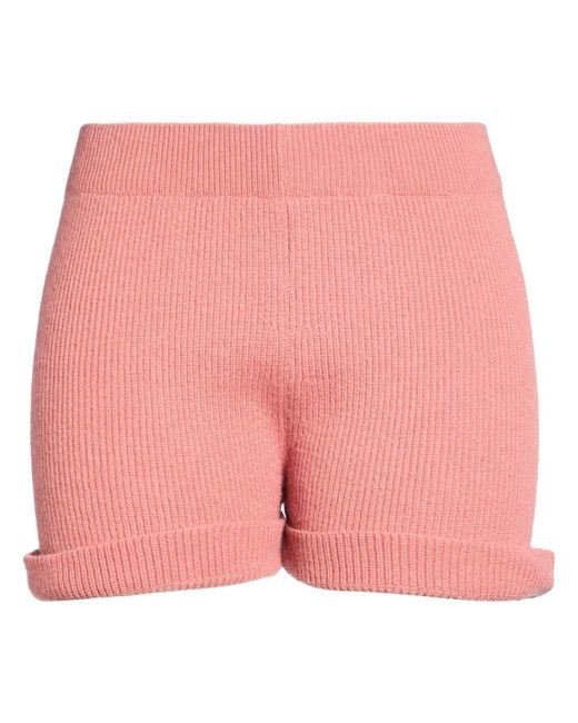 Twinset Pink Antique Rose Shorts & Bermuda Shorts Acrylic, Wool, Alpaca Wool, Polyester