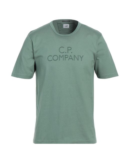C P Company Green T-Shirt Cotton for men