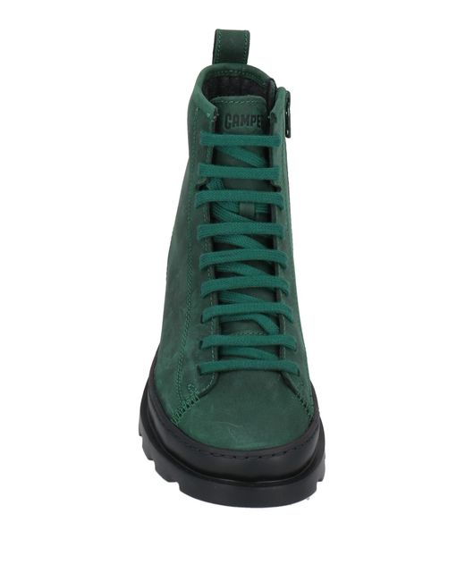 Camper Green Brutus Dark Ankle Boots Leather