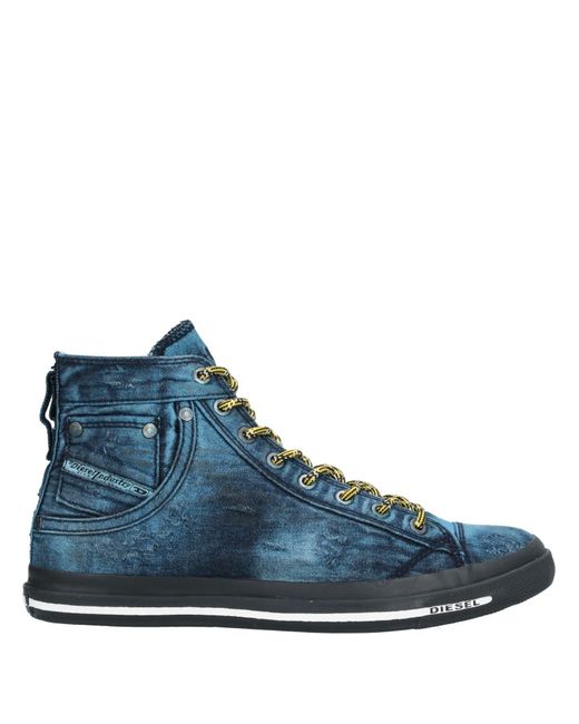 DIESEL Blue High-tops & Sneakers for men