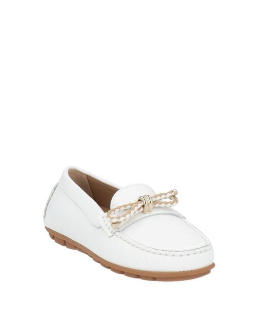 Baldinini White Loafers Leather