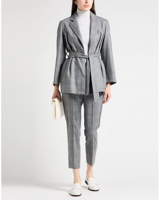 Shirtaporter Gray Suit Wool, Polyamide