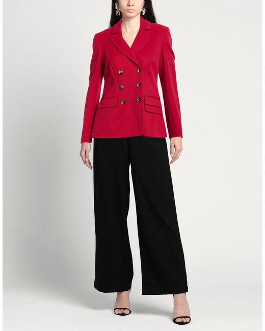 LE SARTE DEL SOLE Red Blazer Polyester, Elastane