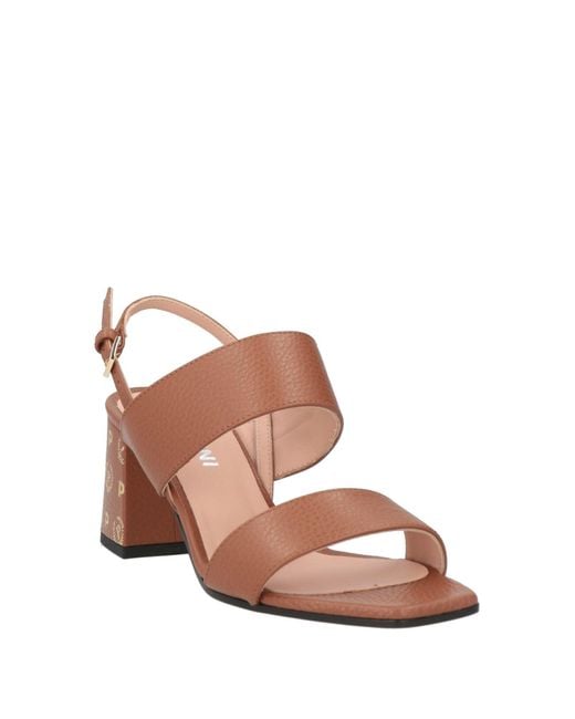 Pollini Brown Sandals Calfskin