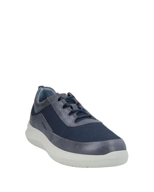 Stonefly Blue Midnight Sneakers Calfskin, Textile Fibers for men