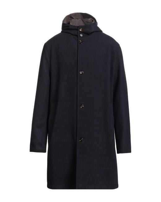 KIRED Blue Midnight Coat Polyester, Viscose, Elastane for men