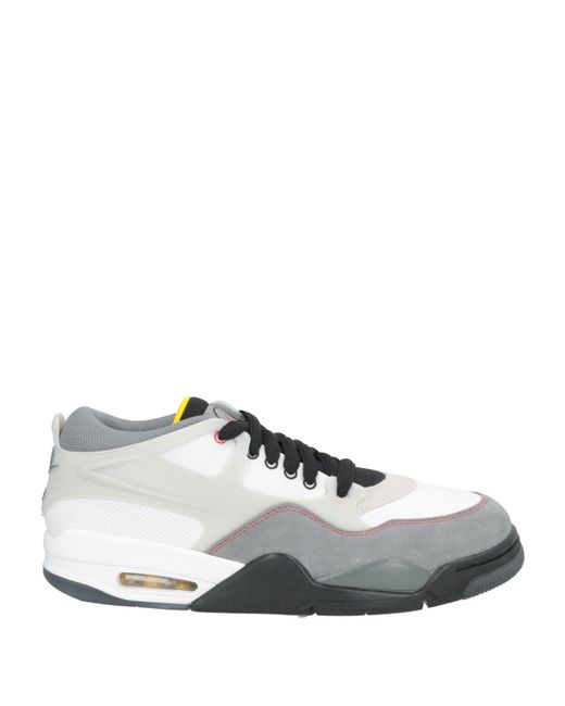 Nike White Sneakers Leather, Textile Fibers for men
