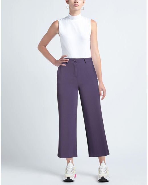 MÊME ROAD Blue Pants Polyester, Rayon, Elastane