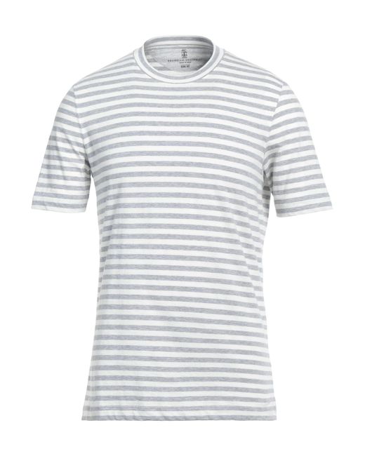 T-shirt di Brunello Cucinelli in White da Uomo