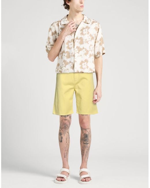 MSGM Yellow Denim Shorts for men