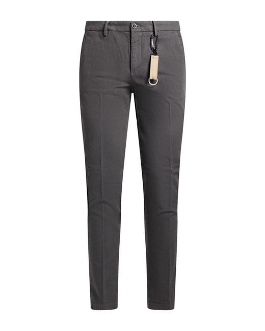 Manuel Ritz Gray Pants Cotton, Elastane for men