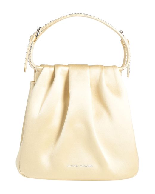 AMINA MUADDI Natural Handbag Textile Fibers